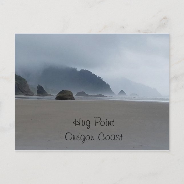 Tarjeta postal Hug Point Oregon Coast Beach (Anverso)