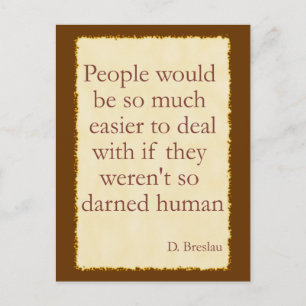 Tarjeta postal humana osada