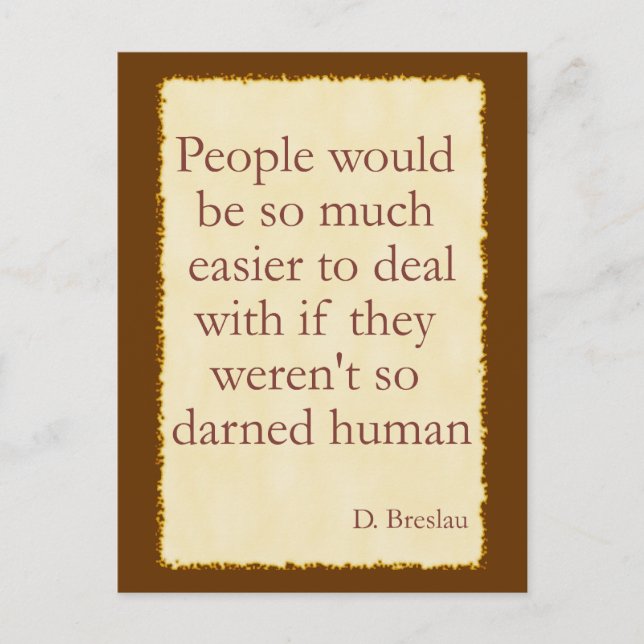 Tarjeta postal humana osada (Anverso)