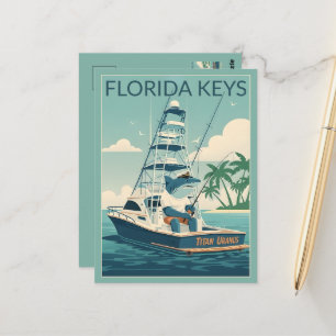 Tarjeta postal humorística de arte WPA de Florida