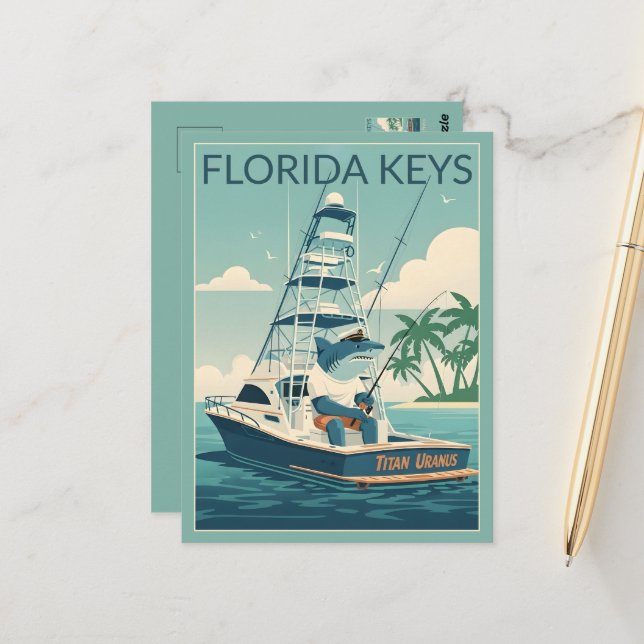 Tarjeta postal humorística de arte WPA de Florida  (Anverso/Reverso In Situ)