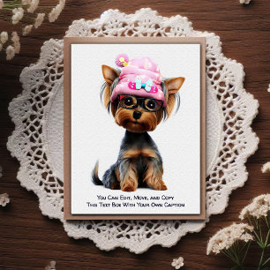 Tarjeta postal humorística personalizable para cua
