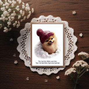 Tarjeta postal humorística personalizable para cua