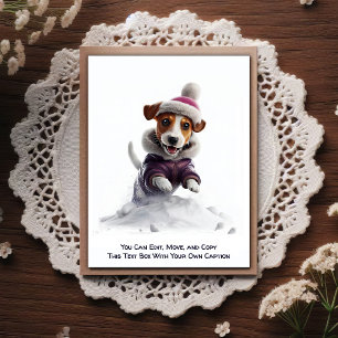 Tarjeta postal humorística personalizable para cua