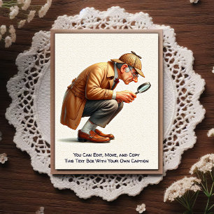 Tarjeta postal humorística personalizable para cua