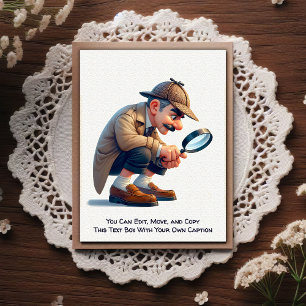 Tarjeta postal humorística personalizable para cua