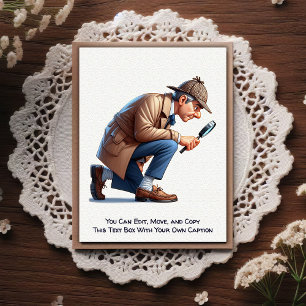 Tarjeta postal humorística personalizable para cua