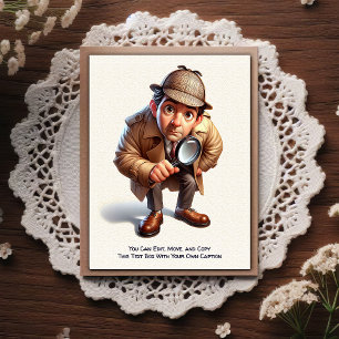 Tarjeta postal humorística personalizable para cua