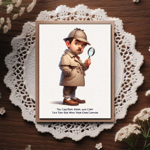 Tarjeta postal humorística personalizable para cua