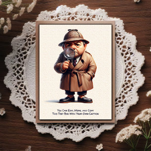 Tarjeta postal humorística personalizable para cua