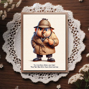 Tarjeta postal humorística personalizable para cua