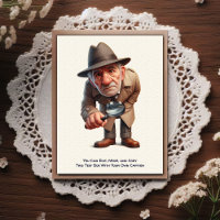 Tarjeta postal humorística personalizable para cua