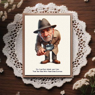 Tarjeta postal humorística personalizable para cua