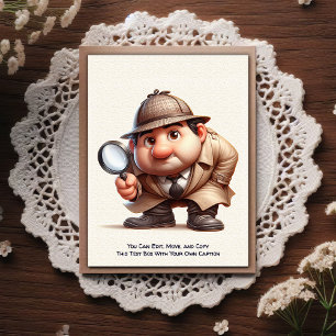 Tarjeta postal humorística personalizable para cua