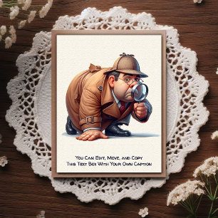 Tarjeta postal humorística personalizable para cua