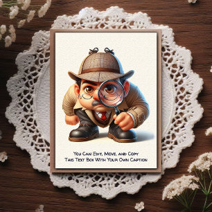 Tarjeta postal humorística personalizable para cua