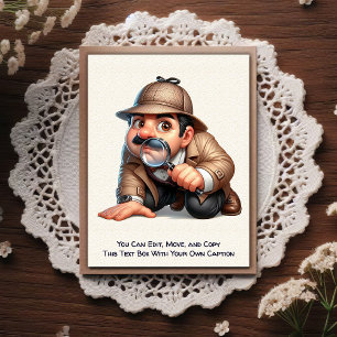 Tarjeta postal humorística personalizable para cua