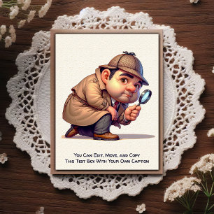 Tarjeta postal humorística personalizable para cua