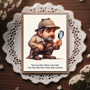 Tarjeta postal humorística personalizable para cua