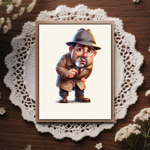 Tarjeta postal humorística personalizable para cua