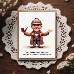 Tarjeta postal humorística personalizable para cua