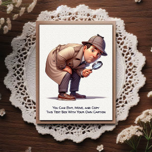 Tarjeta postal humorística personalizable para cua