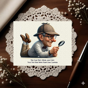 Tarjeta postal humorística personalizable para cua