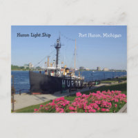Tarjeta postal Huron Lightship