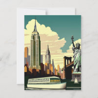 Tarjeta postal icónica de la ciudad de Nueva York