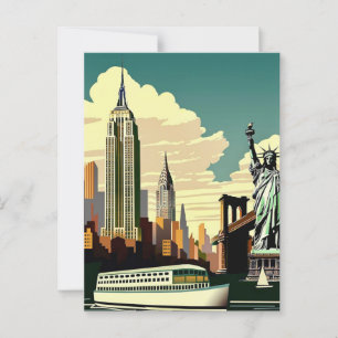 Tarjeta postal icónica de la ciudad de Nueva York