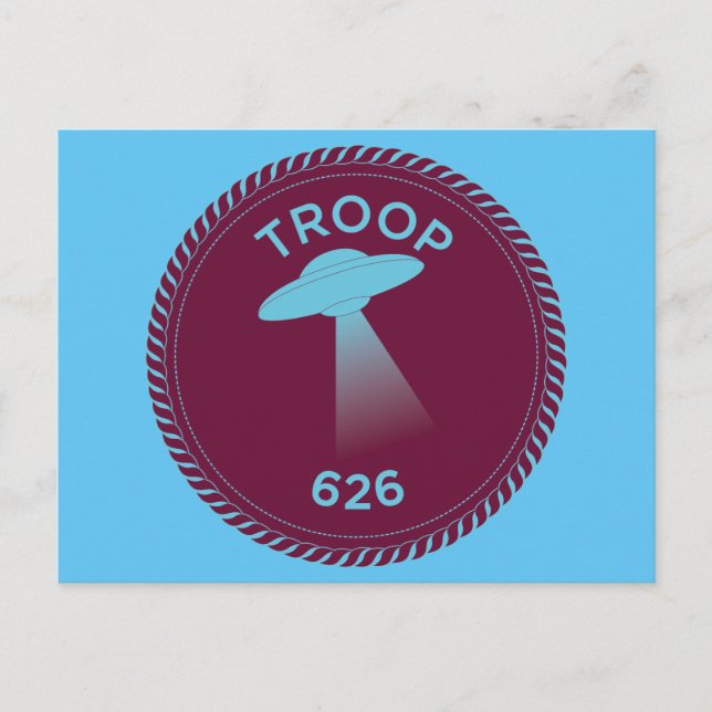 Tarjeta postal IGGPPCamp 2019 Troop Pride (Anverso)