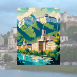 Tarjeta postal ilustrada de Salzburgo, Austria<br><div class="desc">Descubre la belleza encantadora de Salzburgo, Austria con esta encantadora tarjeta postal que presenta una ilustración detallada del pintoresco paisaje de la ciudad. Esta tarjeta postal captura el encanto atemporal y la riqueza cultural de Salzburgo, lo que la hace perfecta para enviar cálidos saludos o como recuerdo para recordar tus...</div>