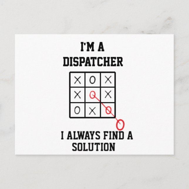 Tarjeta Postal Im A Dispatcher I Always Find A Sol (Anverso)