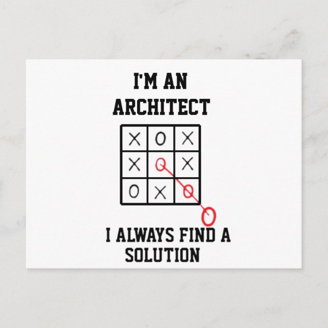 Tarjeta postal Im An Architect I Always Find A Sol (Anverso)