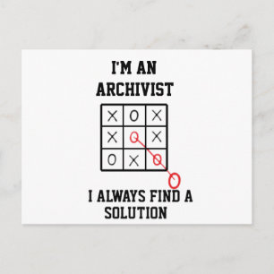 Tarjeta Postal Im An Archivist I Always Find A Sol
