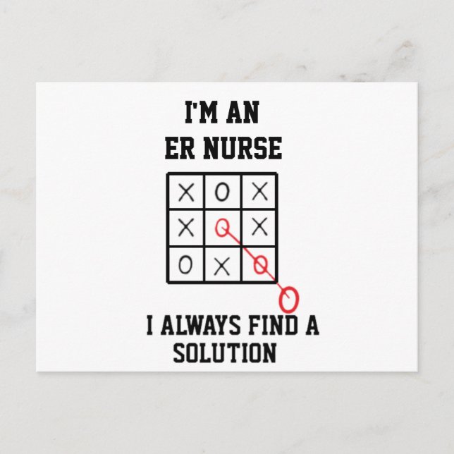Tarjeta Postal Im An Er Nurse I Always Find A Solu (Anverso)