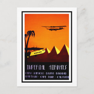 Tarjeta postal - Imperial Airways Art Déco
