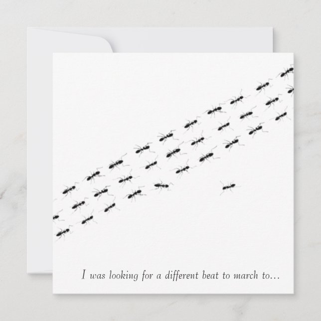 Tarjeta postal independiente de hormigas (Anverso)