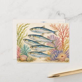 Tarjeta postal inspirada en acuarela de océano - 5