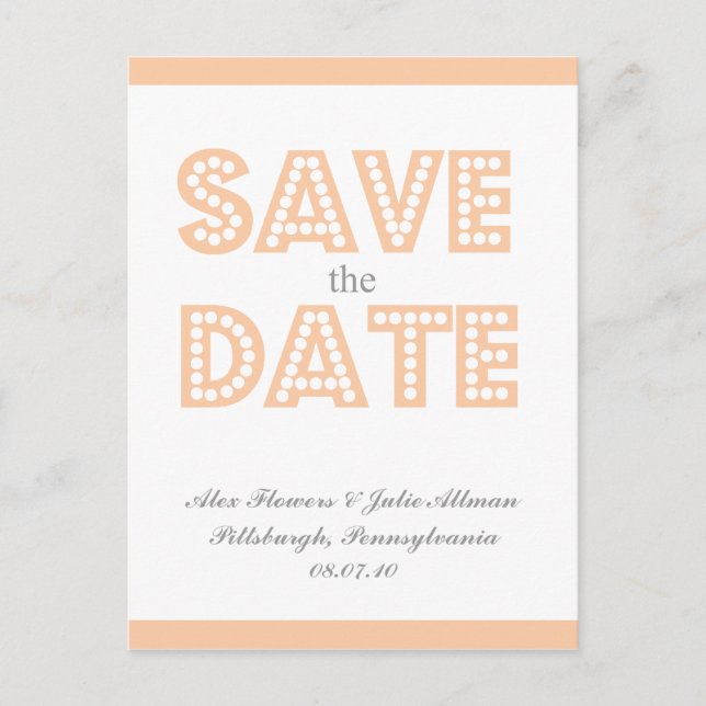 tarjeta postal inspirada en melocotón vintage para (Anverso)