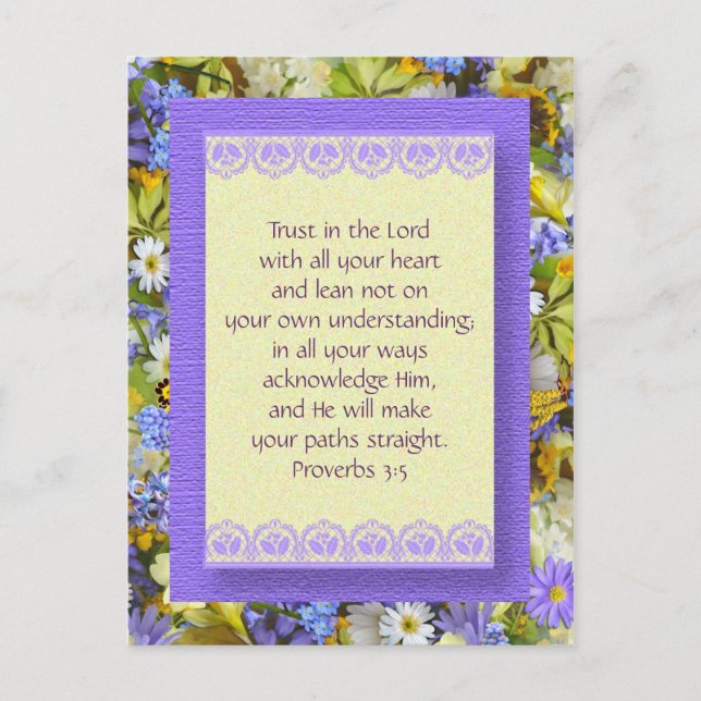 Tarjeta Postal Inspiradora - Confía en Dios - (Anverso)