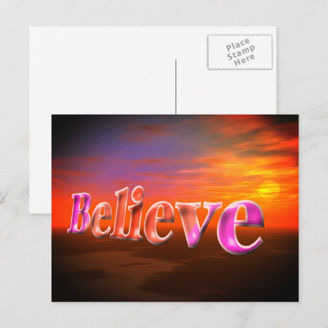 Tarjeta postal inspiradora de cielo de fantasía Cr (Anverso / Reverso)