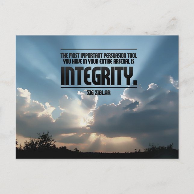 Tarjeta postal Inspiradora de integridad (Anverso)