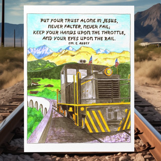 Tarjeta postal Inspiradora del tren al cielo (Subido por el creador)