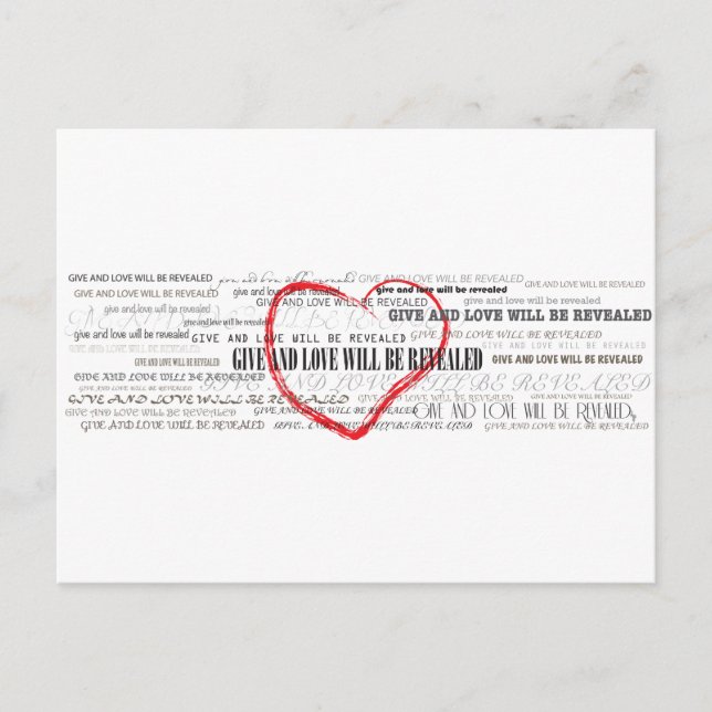 Tarjeta postal Inspiradora para el amor (Anverso)