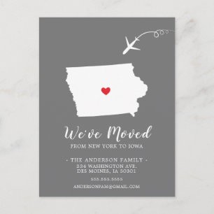 Tarjeta postal IOWA del estado de Invitación móvil