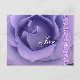 Tarjeta Postal Iris Púrpura Rosa V2 para Guardar l