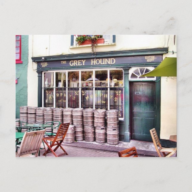 Tarjeta postal irlandesa Greyhound (Anverso)