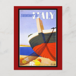 Tarjeta postal Italia Saludos Vintage