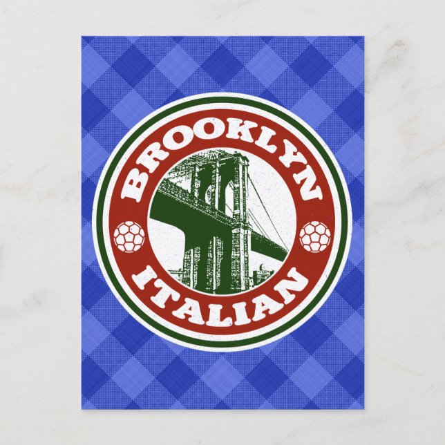 Tarjeta postal italiana de Brooklyn (Anverso)